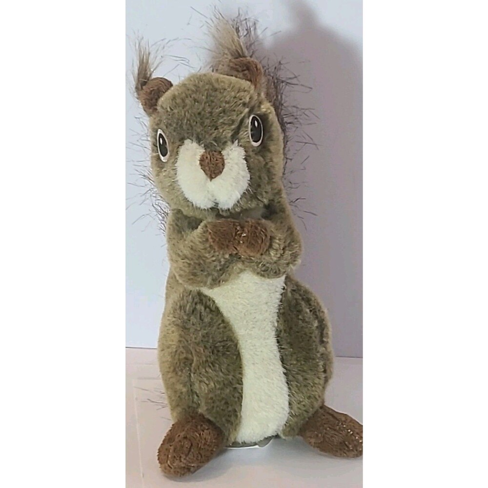 VTG Pacific Coast Squirrel Plush Stuffed Squeak Dog Toy Brown & white Pets Mart
